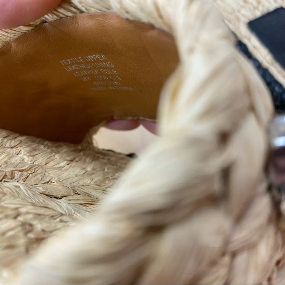 T14 Tory Burch Multicolor Crystal‎ Raffia Slide Sandals